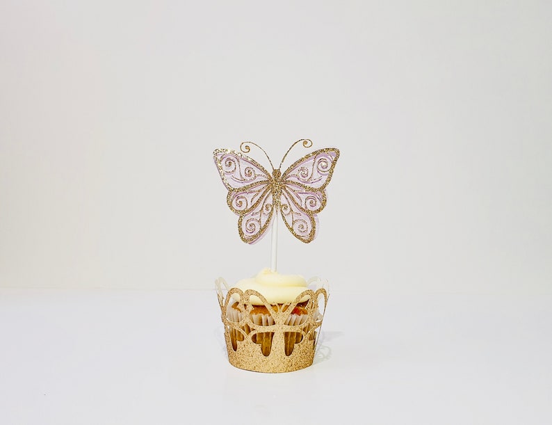 Butterfly Cupcake Toppers Butterfly Wonderland Cupcake Etsy