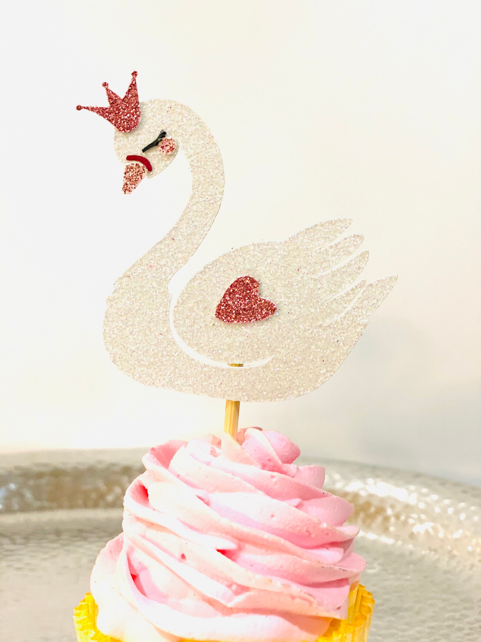 Swan Cupcake Toppers Etsy