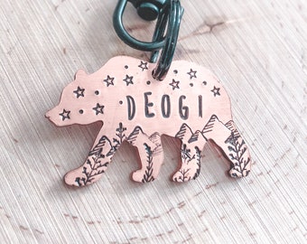 Bear Dog Tag, Dog Tags, Adventure Dog Tag, Wilderness Dog Tag, Pet ID Tags, Custom Dog Tags, Pet ID Tags, Dog Tag for Dogs, Dog Gifts, Bears