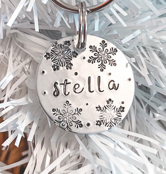 snowflake dog tag