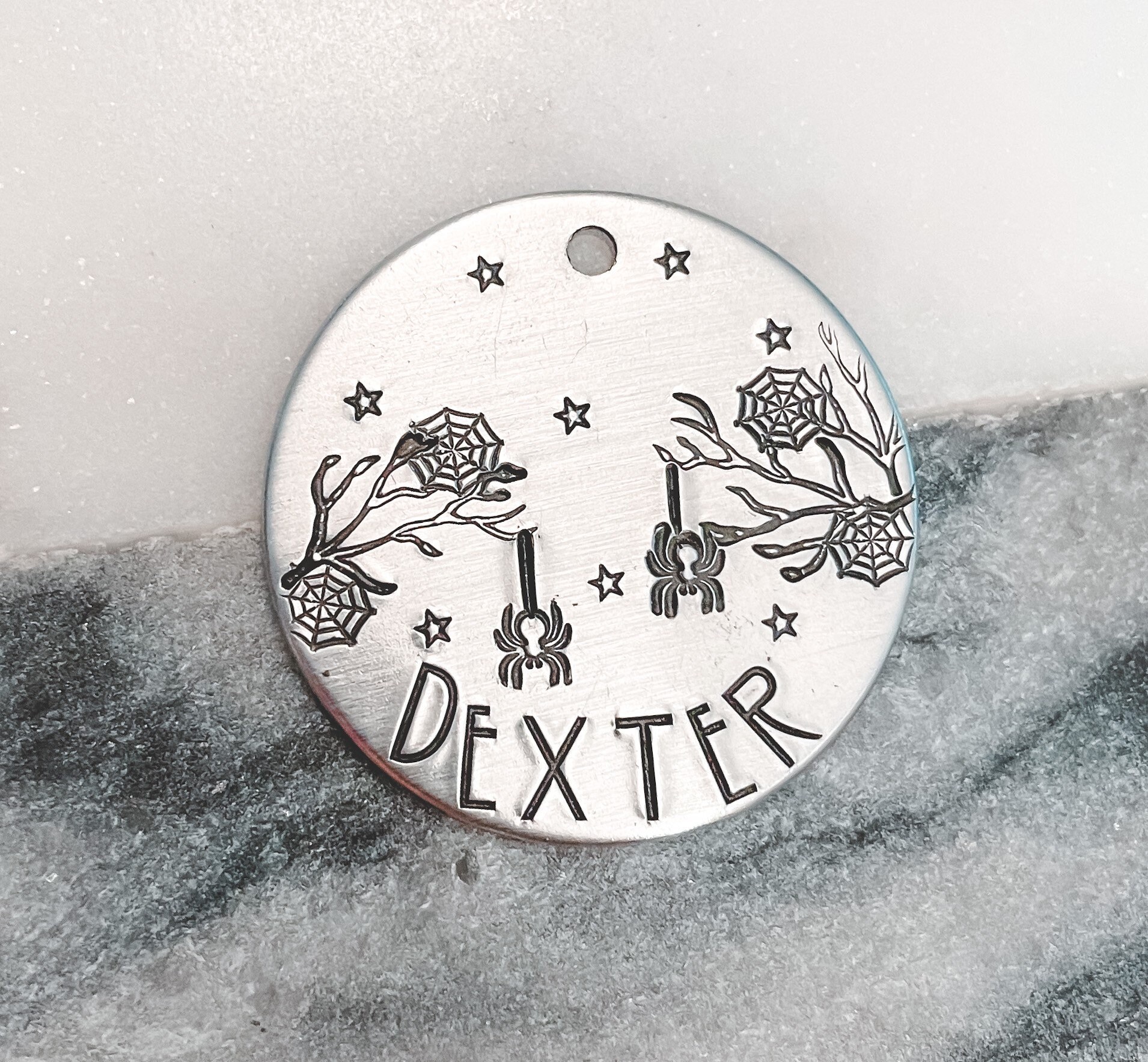 Halloween Dog Tag Spooky Dog Tags Fall Dog Tags Spider Dog Etsy