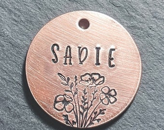 Floral Dog Tag, Flower Dog Tag, Dog Tags, Pet ID Tags, Custom Dog Tags, Pet ID Tags, Dog Tag voor honden, Hond Geschenken, Voor Honden, Cat Tags, Pet ID