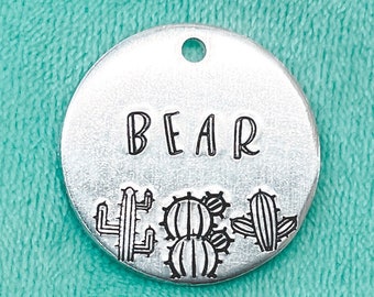 Cactus Dog Tag, Dog Tags, Plant Dog Tag, Metal Dog Tag, Pet ID Tag, Cat Tag, Dog Tags for Dogs, Cacti Dog Tag, Cute dog tags, Pet ID Tags