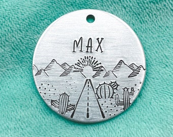Cactus Dog Tag, Adventure Dog Tag, Dog Tags, Metal Dog Tag, Pet ID Tag, Dog Tags for Dogs, Cacti Dog Tag, Cute dog tags, Pet ID Tags, Tags