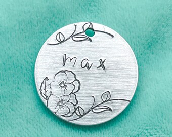 House plants Dog Tag, Flower Dog Tag, Violet Dog Tag, Dog Tags, Pet ID Tag, Dog Tag for Dogs, For Dogs, Dog Tags, Floral Pet Tag, Floral