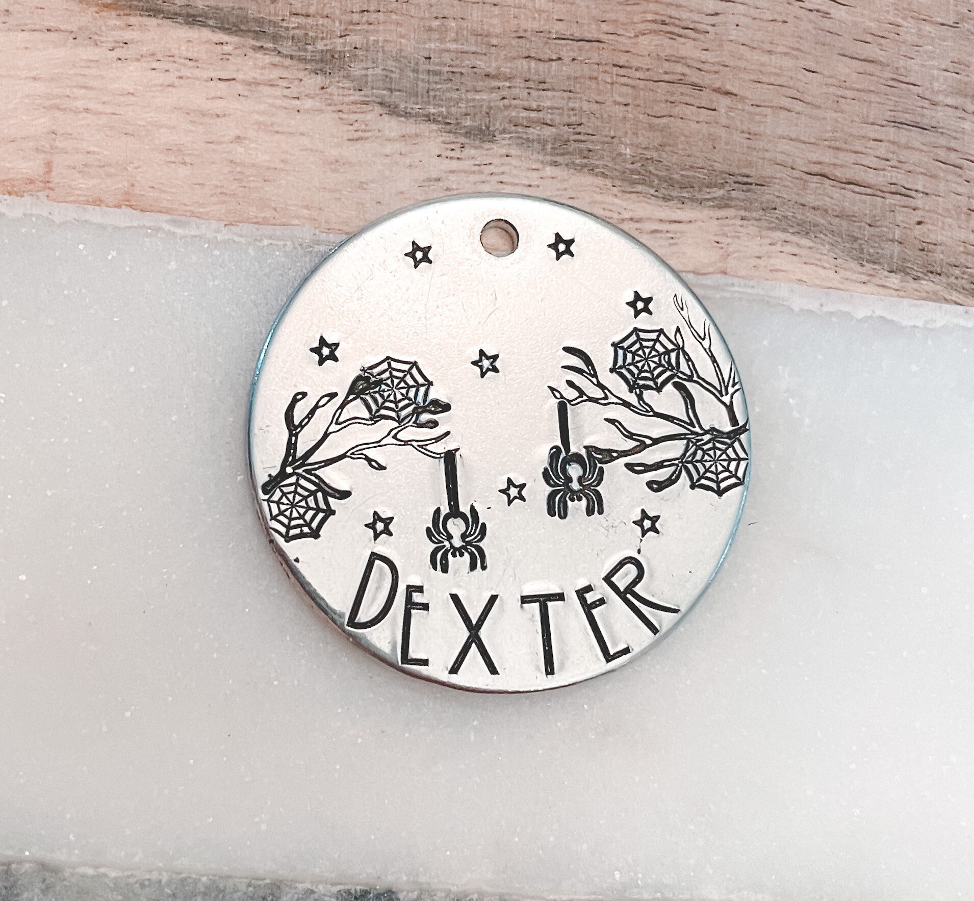 Halloween Dog Tag Spooky Dog Tags Fall Dog Tags Spider Dog Etsy