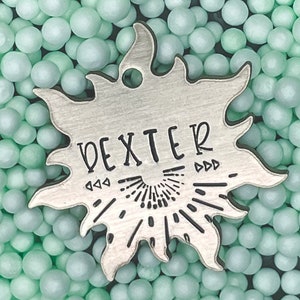 Custom Dog Tag, Dog Tags, Handcrafted Dog Tags, Summer Dog Tags, Cactus Dog Tag, Dog Tags for Dogs, Pet ID Tags, Pet Tags, Personalized image 1