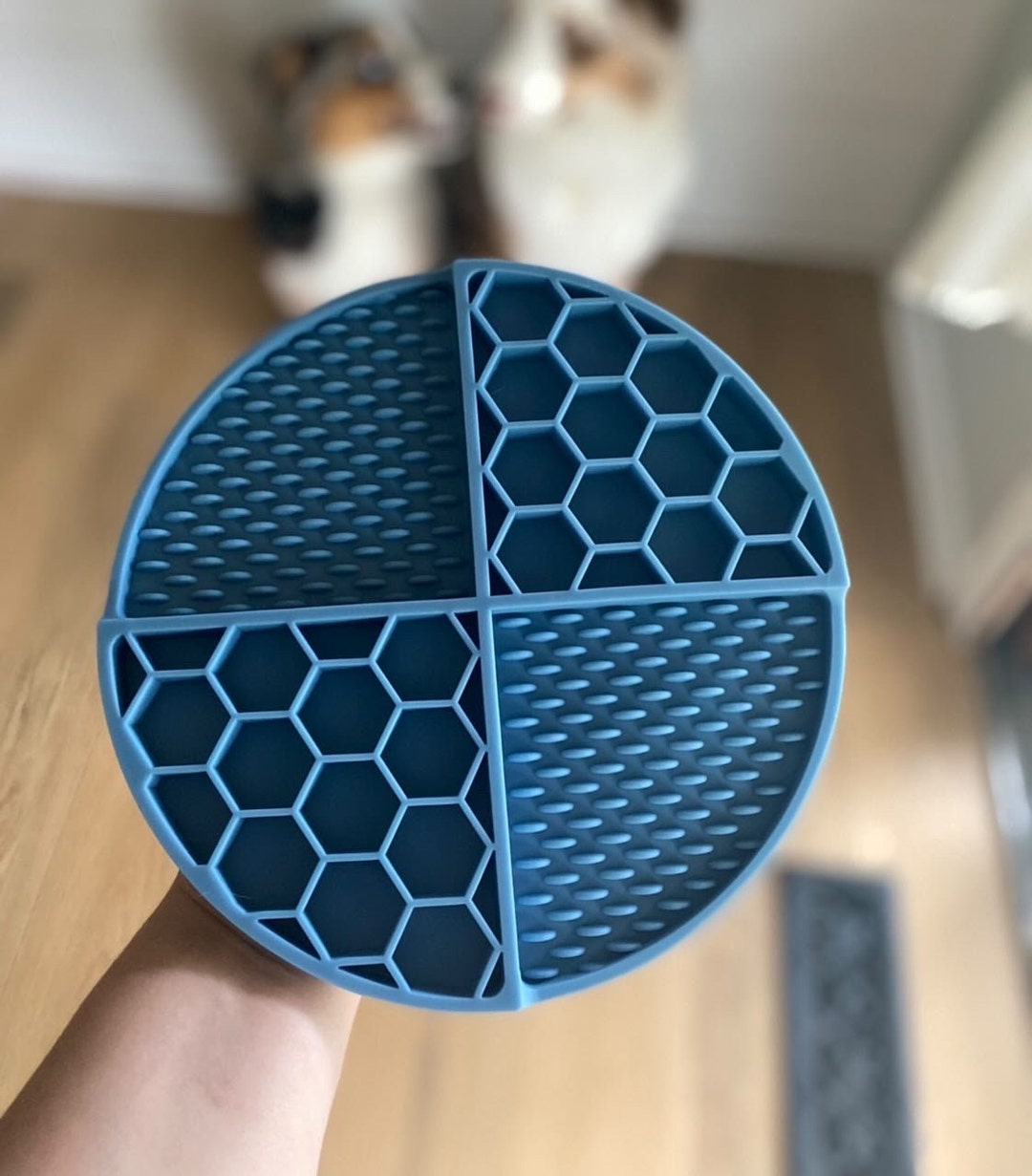 Light Blue Lick Mat, Lick Mat, Dog Bowl, Pet Bowl, Dog Lick Mat, Slow
