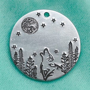Howling Wolf Dog Tag, Wolf Dog Tags, Custom Dog Tags, Gepersonaliseerde Dog Tags, Pet Tags, Adventure Dog Tags, Dog Tags, Unieke Dog Tags