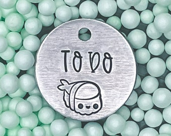 Cat tags, Sushi Cat Tag, 3/4" Tag, Custom Tags, Personalized Tags, ID Tags, Pet ID Tags, Cat name Tags, Pet Tags, Cat ID Tags, Tags for cats