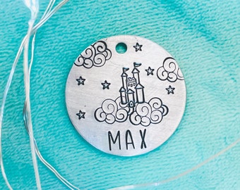 Castelo Voador, Castelo no Céu, Etiqueta de Cão do Castelo, Etiqueta de Cão Mágica, Etiquetas de Cão, Etiquetas de Identificação de Animais de Estimação, Etiquetas de Cão Personalizadas, Etiquetas de Identificação de Animais de Estimação, Etiqueta de Cão Mágica