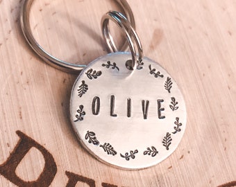Plant Vibes : Custom, Hand Crafted, Personalized, Hand stamped, Metal, Dog Tag, Pet ID Tag, Cat Tag, Dog Tags for Dogs,Dog Name Tags,Pet Tag