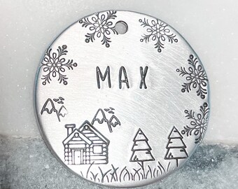 Snowflake Dog Tag, Dog Tags, Winter Dog Tags, Christmas Dog Tags, Dog Gifts, Custom Dog Tags, Pet ID Tags, Cat Tags, Dog Tags for Dogs