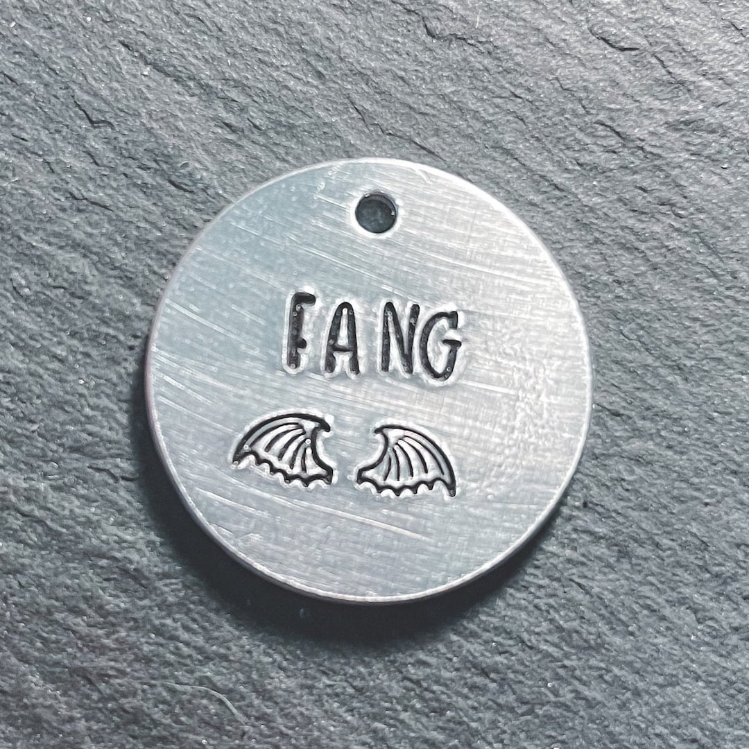 Bat Wing Dog Tag, Night Sky, Halloween Dog Tag, Custom, Dog Tags, Pet ...