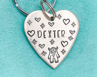 Etiquetas para cães, Etiquetas para cães em forma de coração, Etiqueta para cães em formato de coração, Etiqueta para cães do Dia dos Namorados, Etiqueta para identificação de animais de estimação, Etiquetas para animais de estimação, Etiquetas para cães de metal, Etiqueta para cães de amor, Etiqueta para cães personalizada
