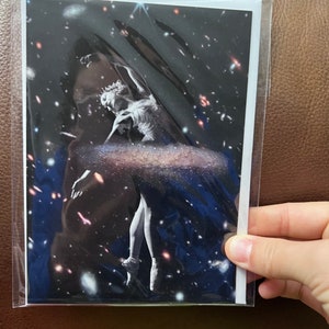 Nasce uma estrela - Colagem surrealista inspirada no vintage - Cartão de felicitações