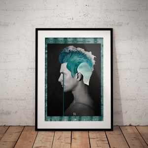 Make Waves - Vintage Inspired Surrealist Collage Print