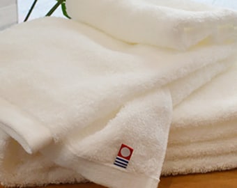 Japanese White Towel 3 set Cotton 100% 34 x 85 cm Made in JAPAN 