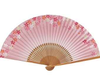 Butterfly cherry blossoms design / Fan -Japanese Hand Fan- / Handmade by craftsmen / Made in japan / For Woman