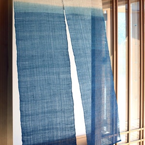 Japan Blue, 阿波正藍染 "Awa Aizome" / 暖簾-Noren- Japanese door curtain / Wall hanging / Made in Japan / Handmade by craftsman / type3