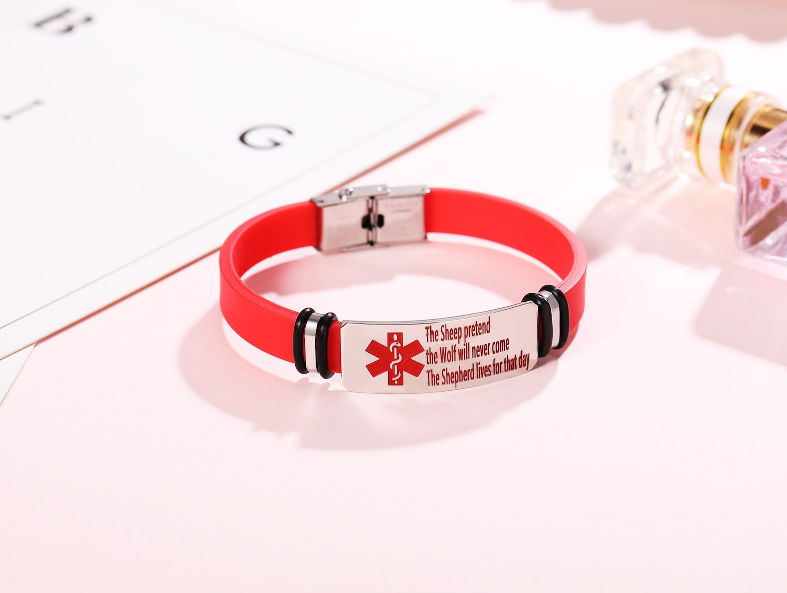 TIERPOP 7.5ch Silicone Bracelet Médical Alerte | Ubuy
