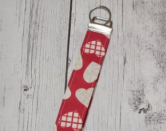 Valentines Love Heart Print Keyfob/Keychain Wristlet
