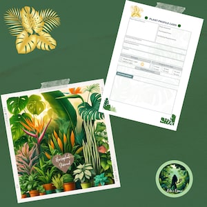Houseplant Journal | Houseplant Care Log  | Houseplant planner | Houseplant profile card | Plantcare log| printable planner | Plant tracker