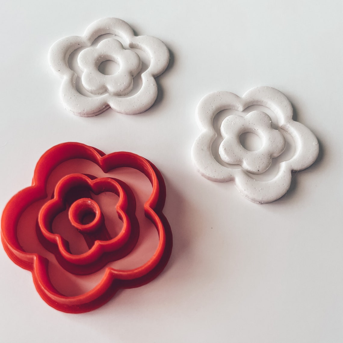 Polymer Clay Earrings Cutters Set Daisy Leaf Flower Etsy