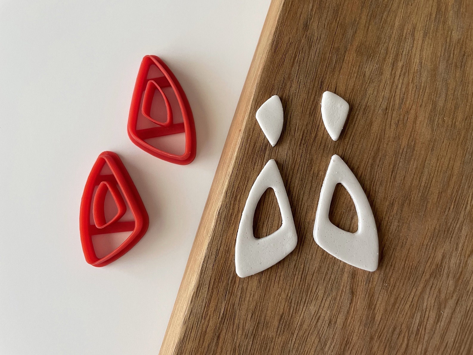 Polymer Clay Earrings Cutters Set Teardrop Elegant Etsy