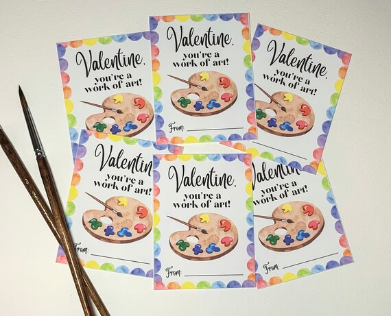 Printable Valentine Cards Instant Digital Download Artist | Etsy