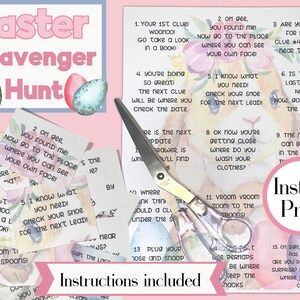 Easter Scavenger Hunt, kids fun Easter activity, treasure hunt, search for clues, Easter egg hunt Easter surprise, indoor, kids fun activity