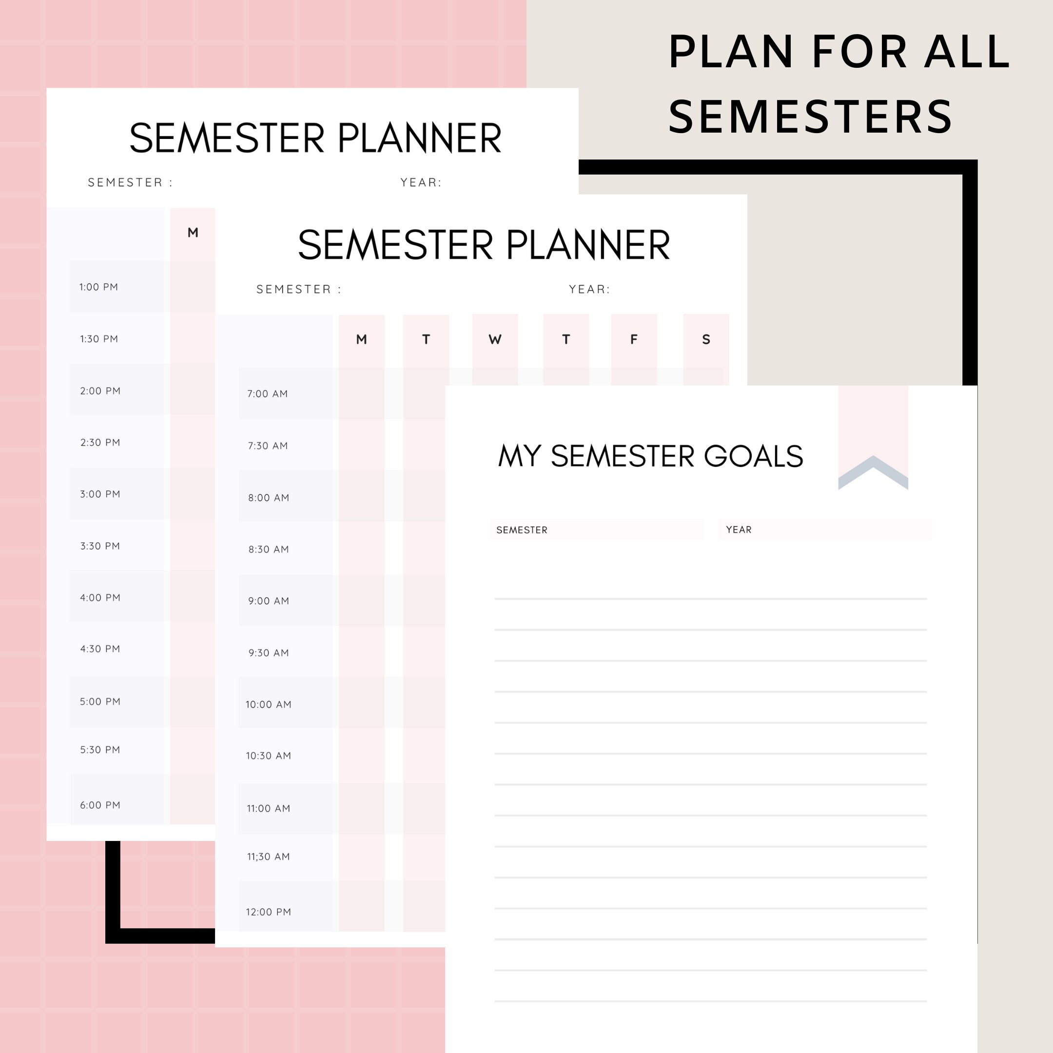 Student Planner College Planner Weekly School Planner | Etsy
