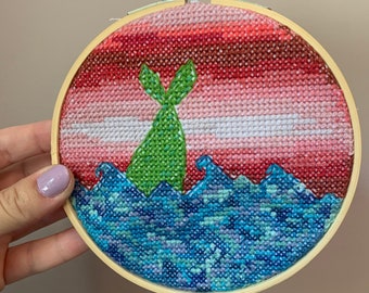 Puntada cruzada de cola de sirena