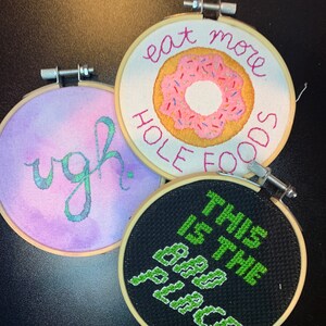 Mini Embroideries & Cross-Stitches - Custom or as pictured