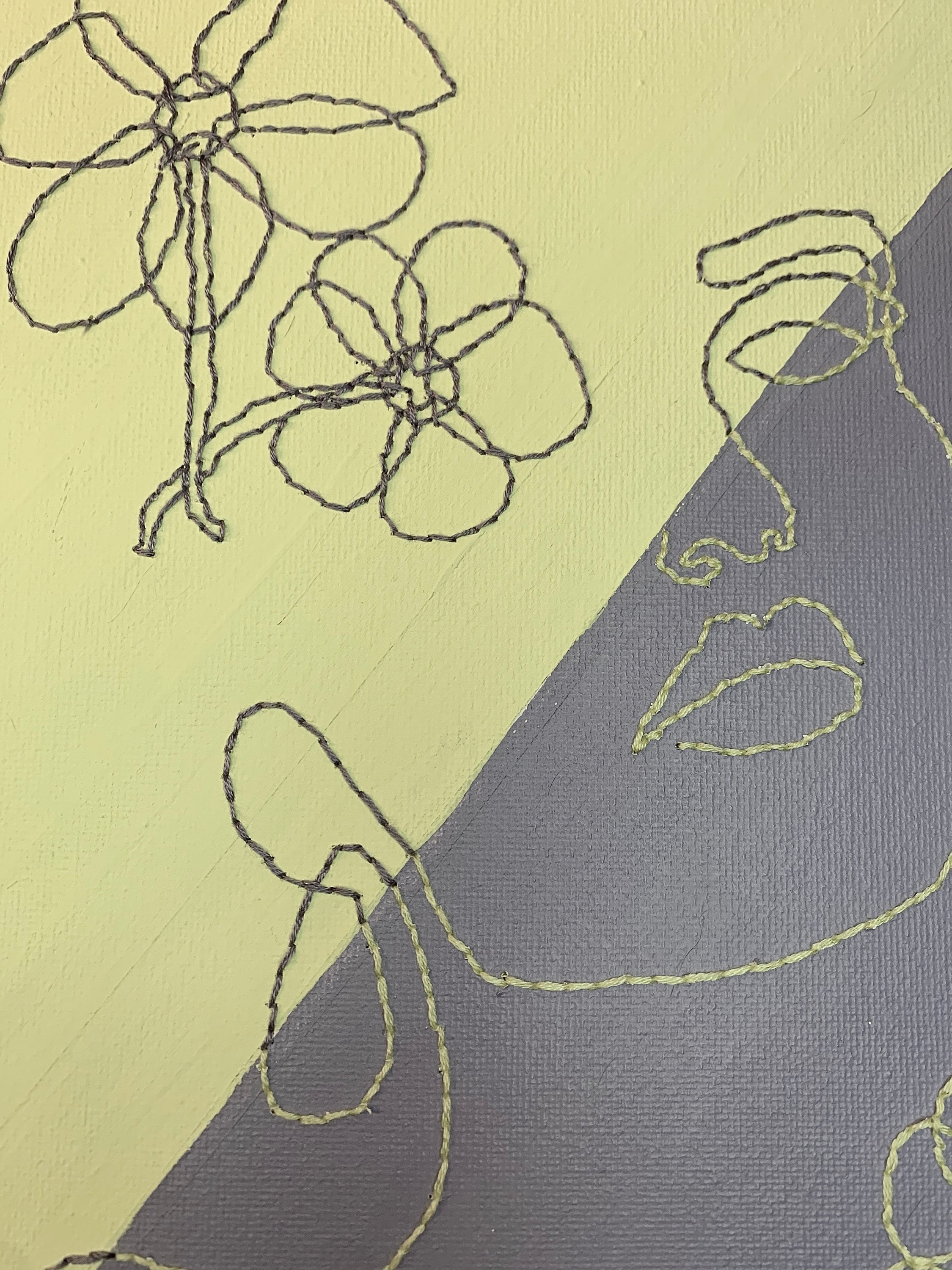 CUSTOM Embroidery Line Art on Canvas Etsy