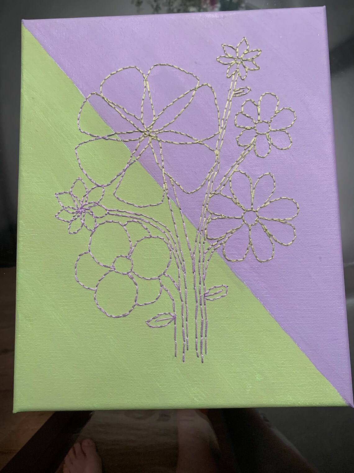 CUSTOM Embroidery Line Art on Canvas Etsy