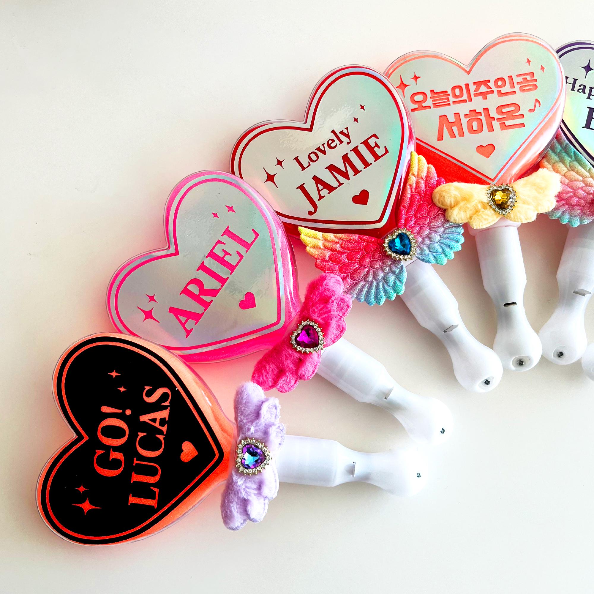 Heart KPOP LIGHT Stick | Personalized LED Sticks | Wedding