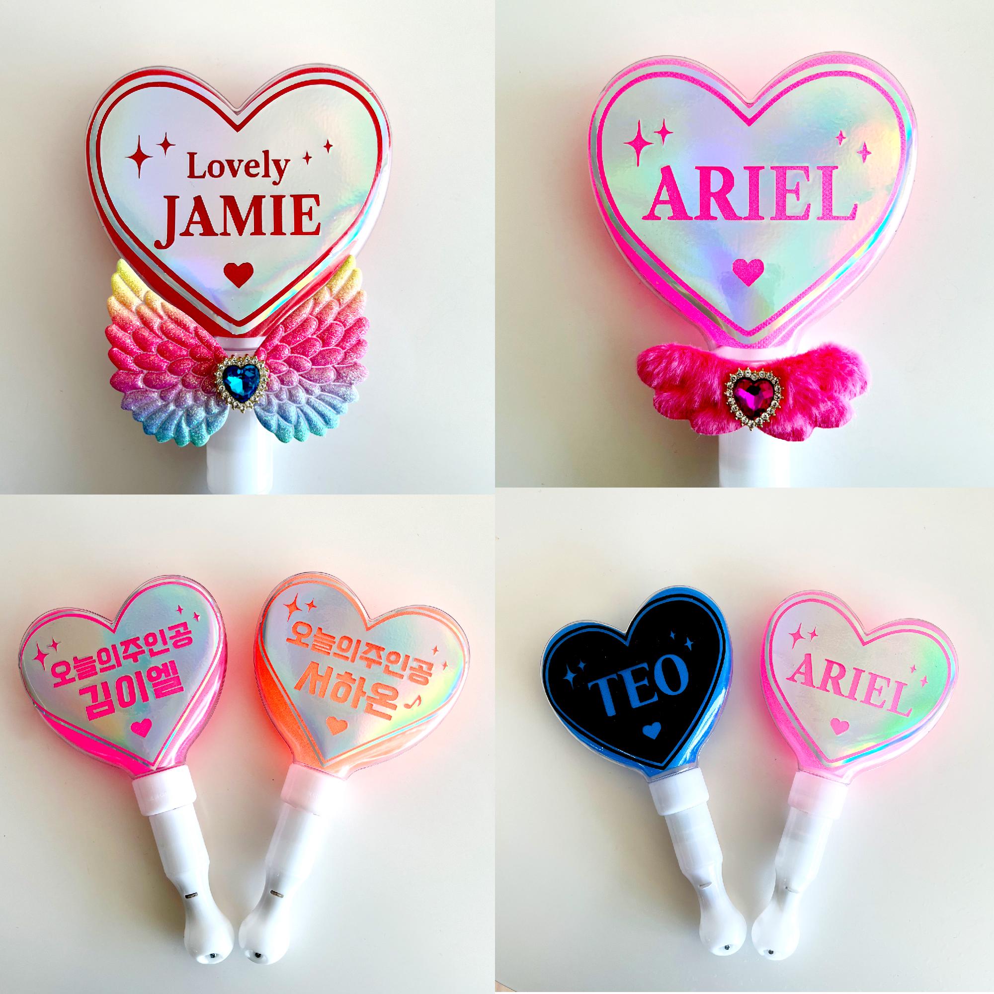 Heart KPOP LIGHT Stick | Personalized LED Sticks | Wedding