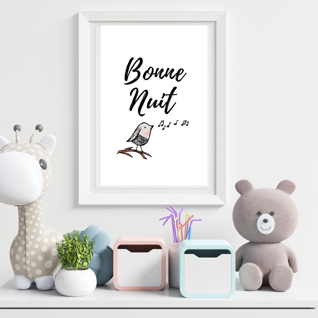 Bonne Nuit Printable for Nursery Good Night Printable - Etsy
