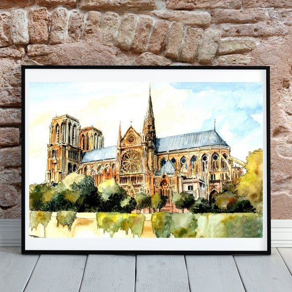 Notre Dame Paris Print Notre Dame Printable Notre Dame | Etsy