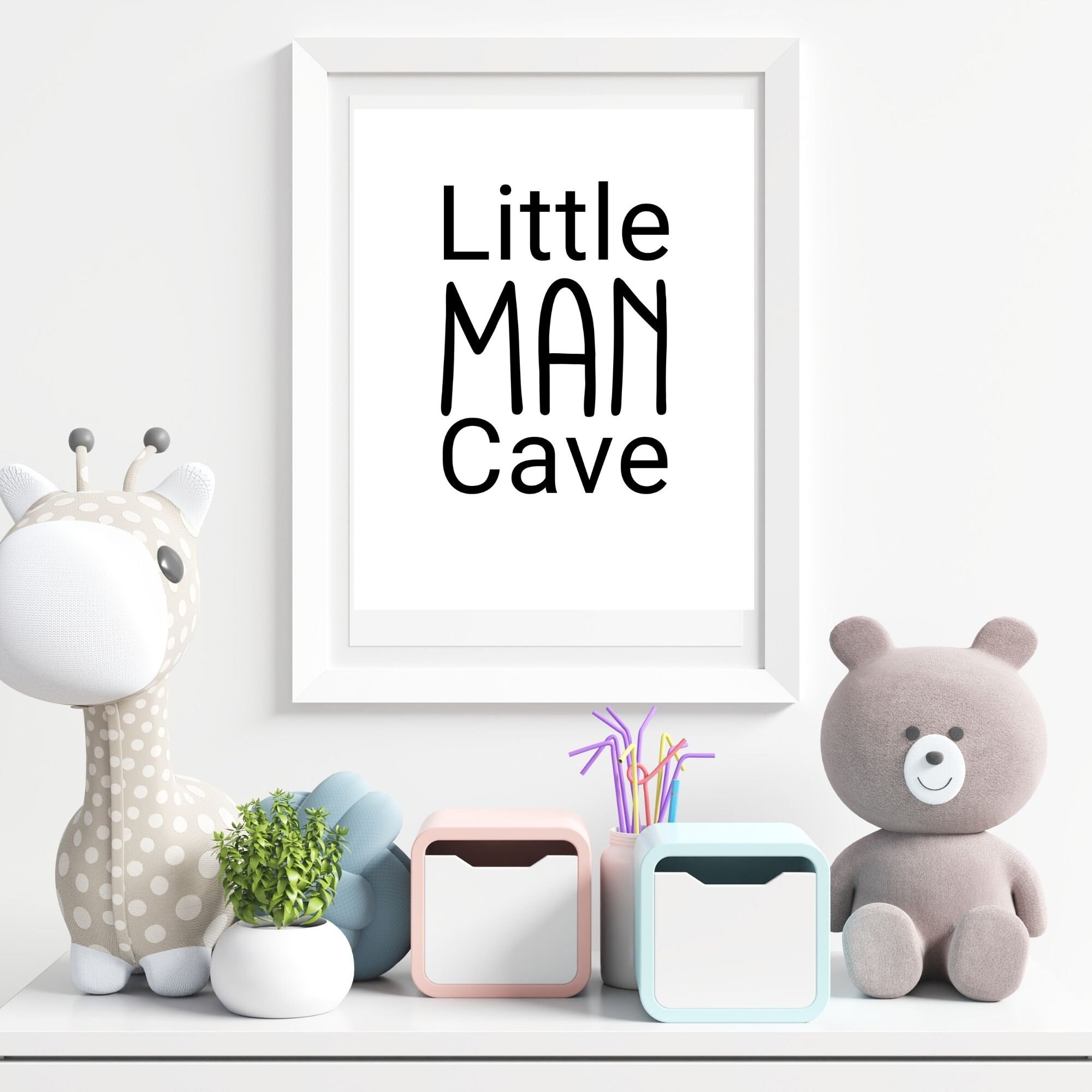 Little Man Cave Printable Little Man Sign Boys Room Wall - Etsy