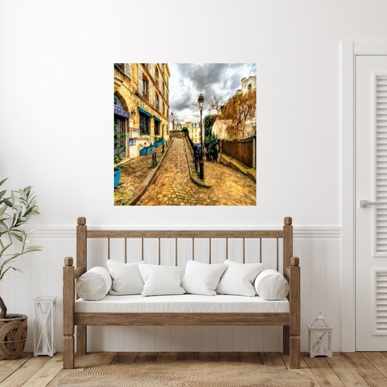 Paris Street Painting Montmartre Paris Painting on Canvas - Etsy