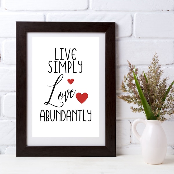 Live Simply Art - Etsy