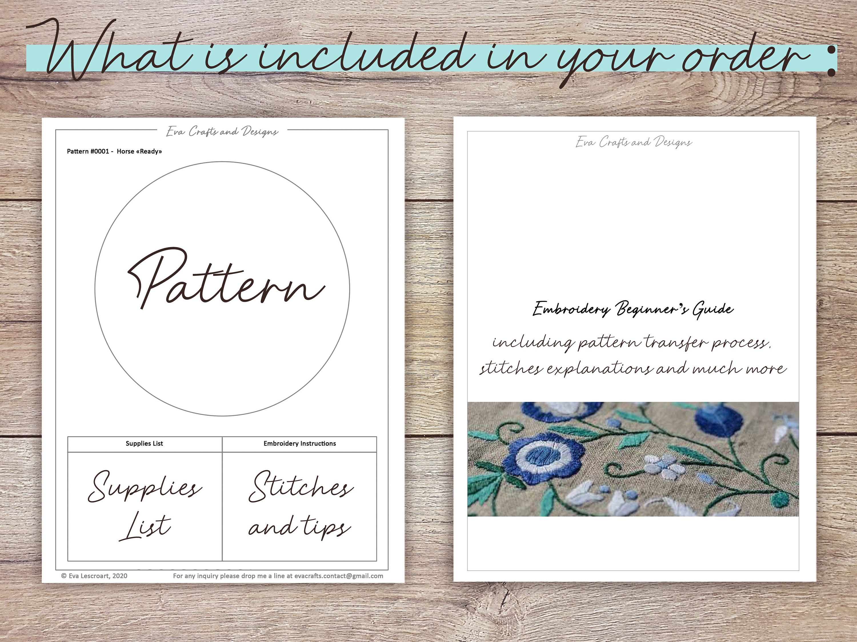 ft. Lonesome Hand Embroidery Transfer Patterns Iron-On + PDF Combo