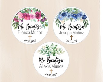 PRINTED| Mi Bautizo Stickers | Baptism Stickers Shipped