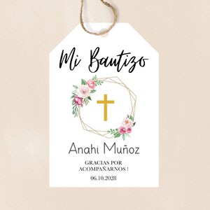 PRINTED Mi Bautizo Thank You Tags Mi Bautizo Etiquetas , Imprimidas 2 X ...