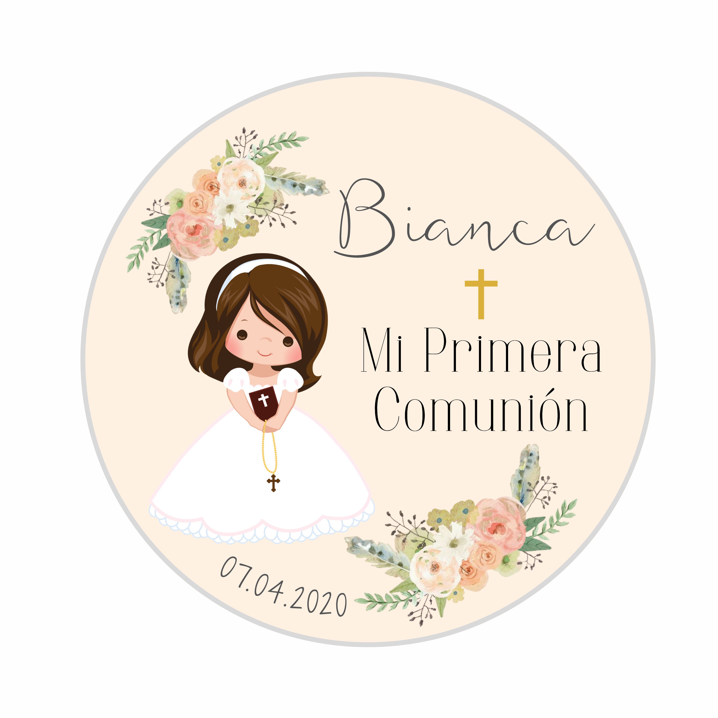 PRINTED| Mi Primera Comunion Sticker , First Communion Stickers
