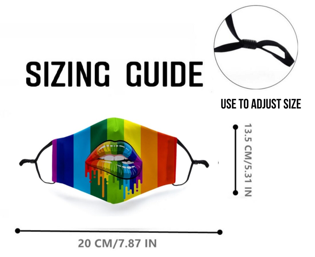 Custom Pride Flag Face Mask Custom Mask Pride Lips Mask Etsy Canada