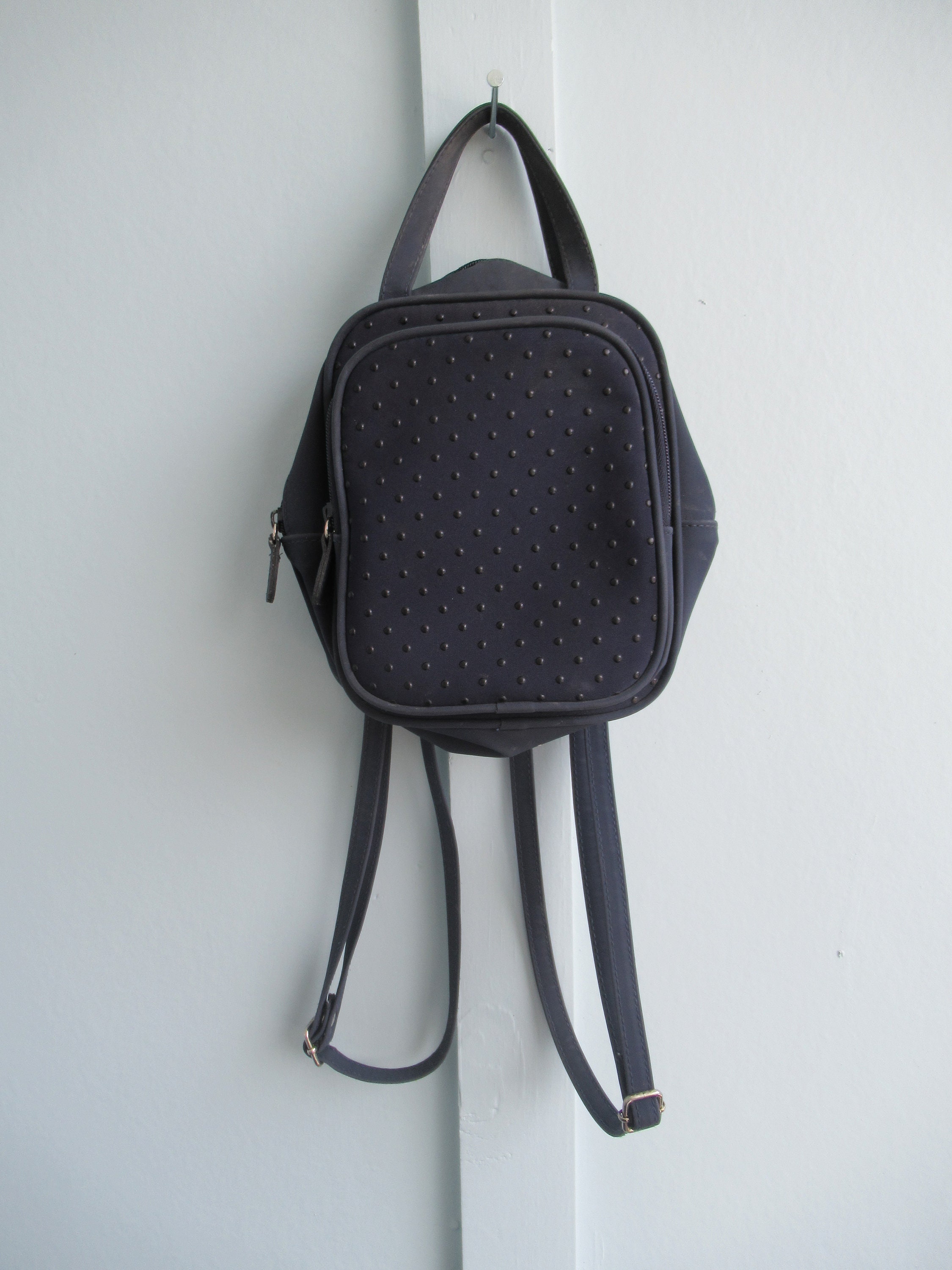 Y2K Mini Backpack Purse // Blue Vintage Backpack // 90's Etsy