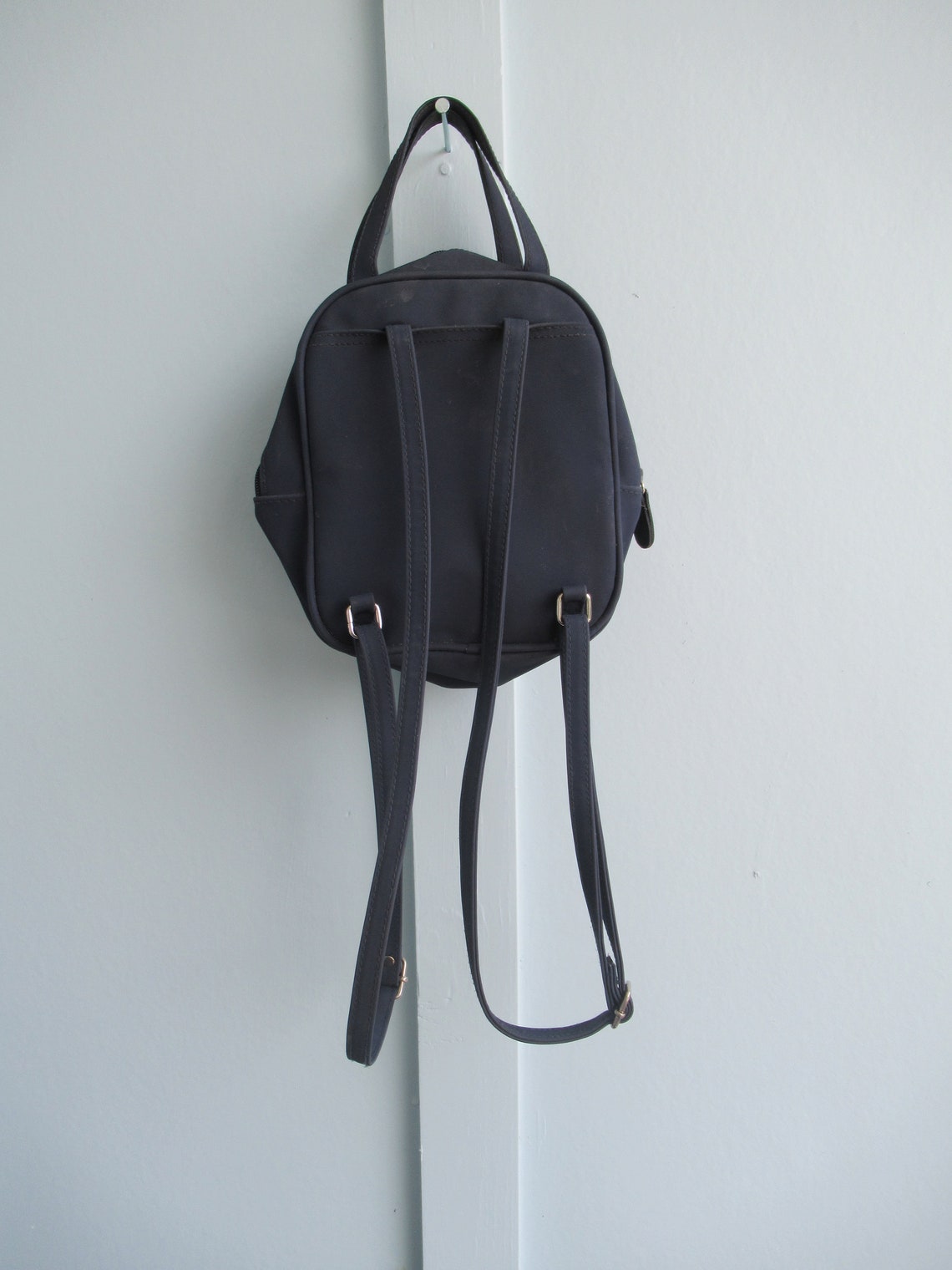 Y2K Mini Backpack Purse // Blue Vintage Backpack // 90's Etsy